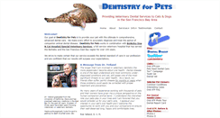 Desktop Screenshot of dentistryforpets.com